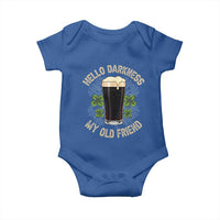 Irish Shamrock Beer Day Baby Onesie Hello Darkness My Old Friend