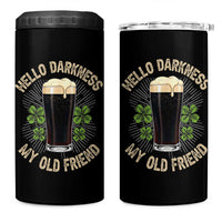 Irish Shamrock Beer Day 4 in 1 Can Cooler Tumbler Hello Darkness My Old Friend