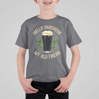 Irish Shamrock Beer Day T Shirt For Kid Hello Darkness My Old Friend