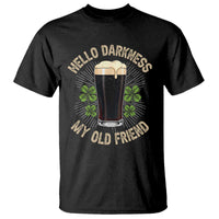 Irish Shamrock Beer Day T Shirt Hello Darkness My Old Friend