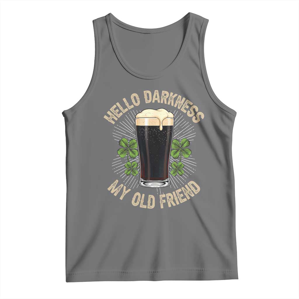 Irish Shamrock Beer Day Tank Top Hello Darkness My Old Friend