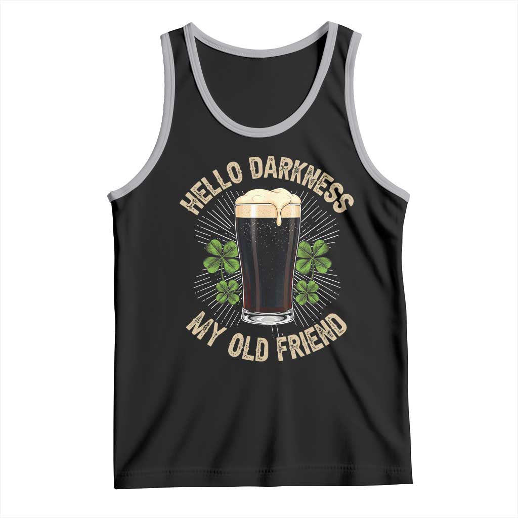 Irish Shamrock Beer Day Tank Top Hello Darkness My Old Friend