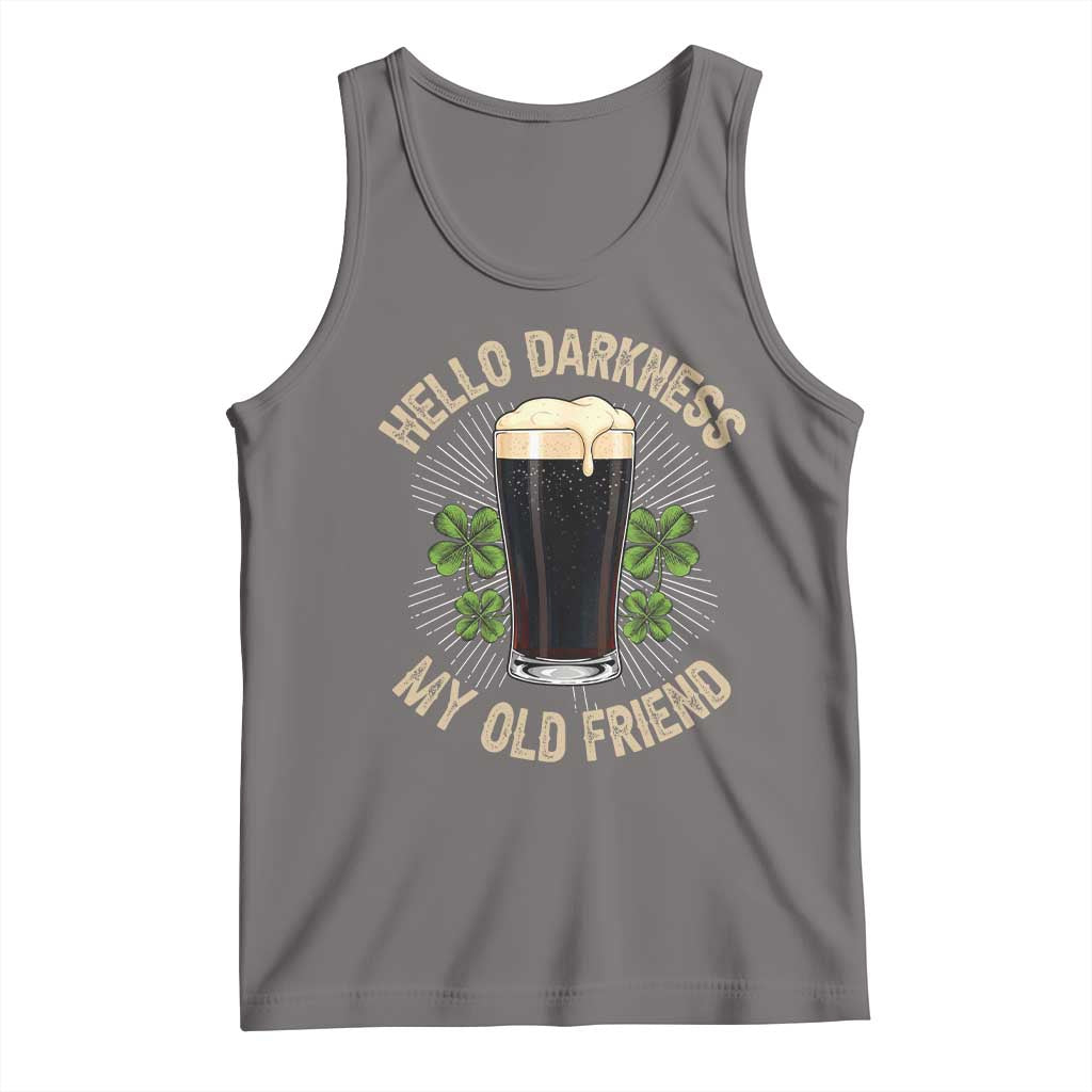 Irish Shamrock Beer Day Tank Top Hello Darkness My Old Friend