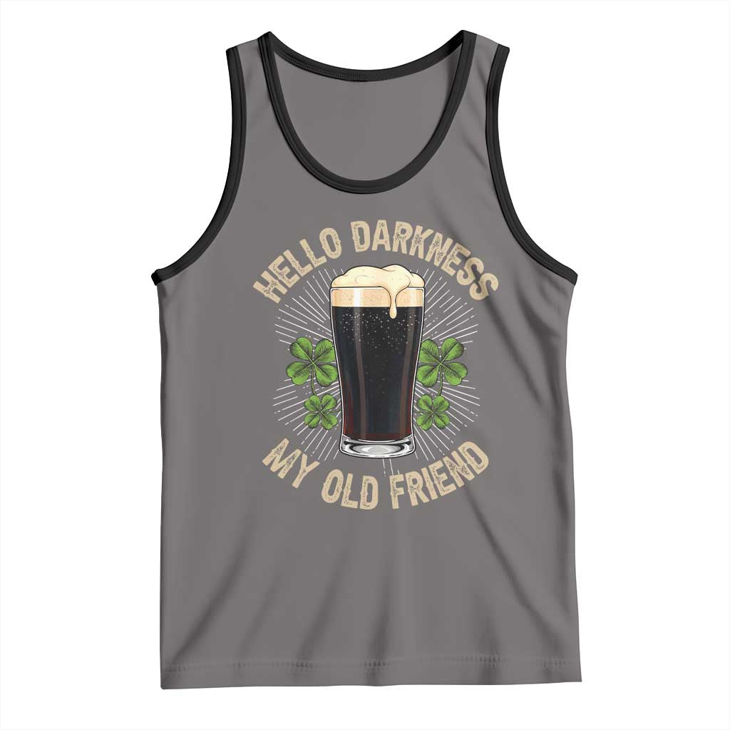 Irish Shamrock Beer Day Tank Top Hello Darkness My Old Friend