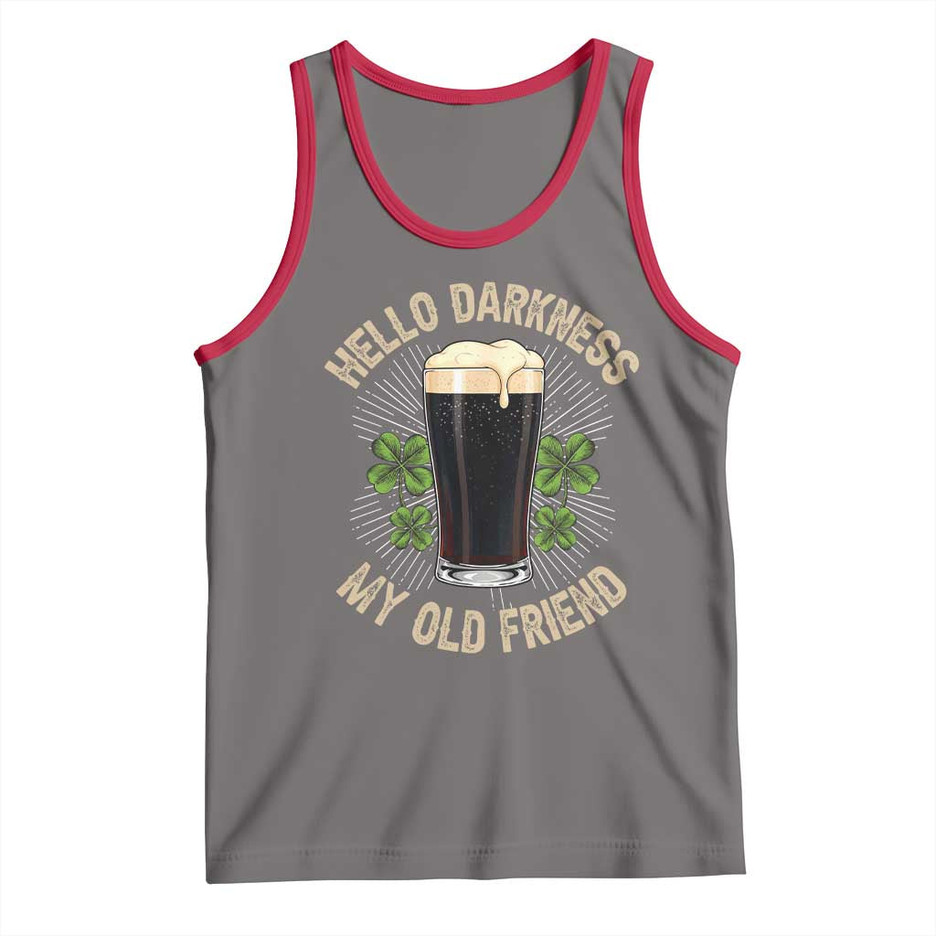 Irish Shamrock Beer Day Tank Top Hello Darkness My Old Friend