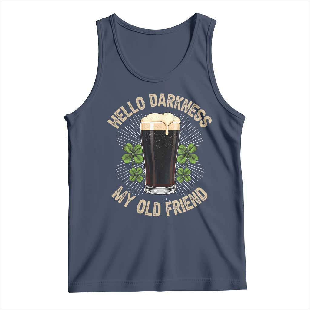 Irish Shamrock Beer Day Tank Top Hello Darkness My Old Friend