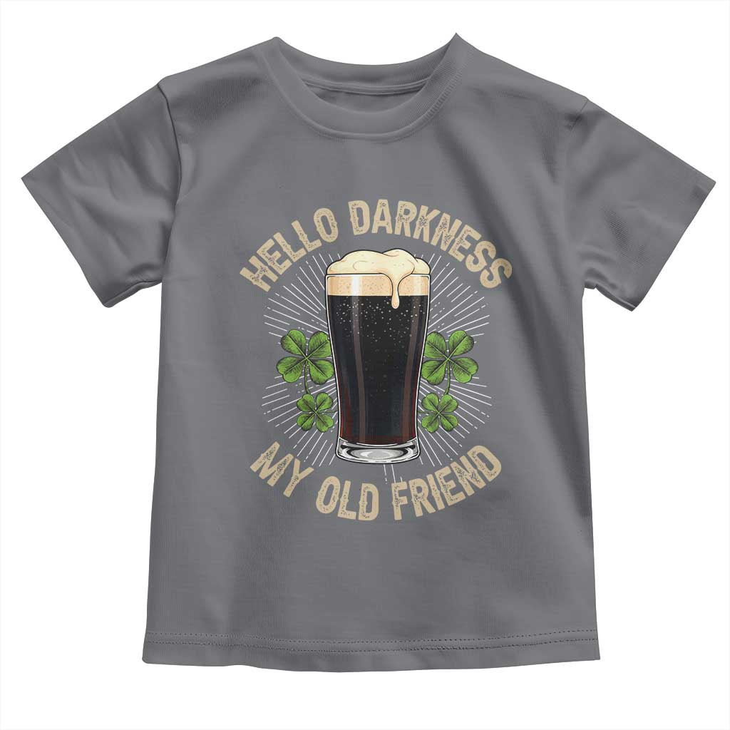 Irish Shamrock Beer Day Toddler T Shirt Hello Darkness My Old Friend
