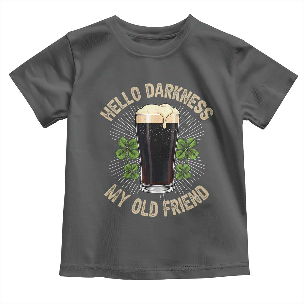 Irish Shamrock Beer Day Toddler T Shirt Hello Darkness My Old Friend