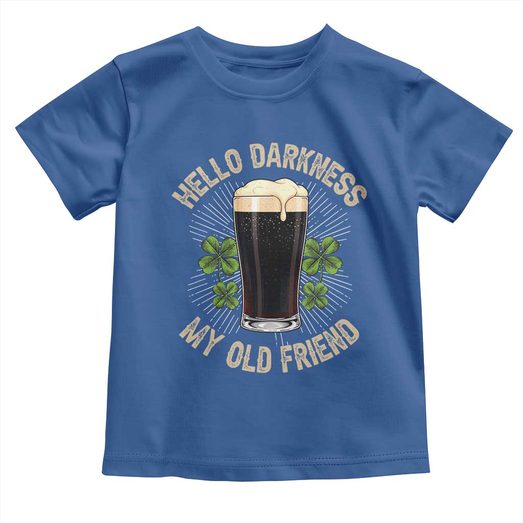 Irish Shamrock Beer Day Toddler T Shirt Hello Darkness My Old Friend
