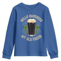 Irish Shamrock Beer Day Youth Sweatshirt Hello Darkness My Old Friend