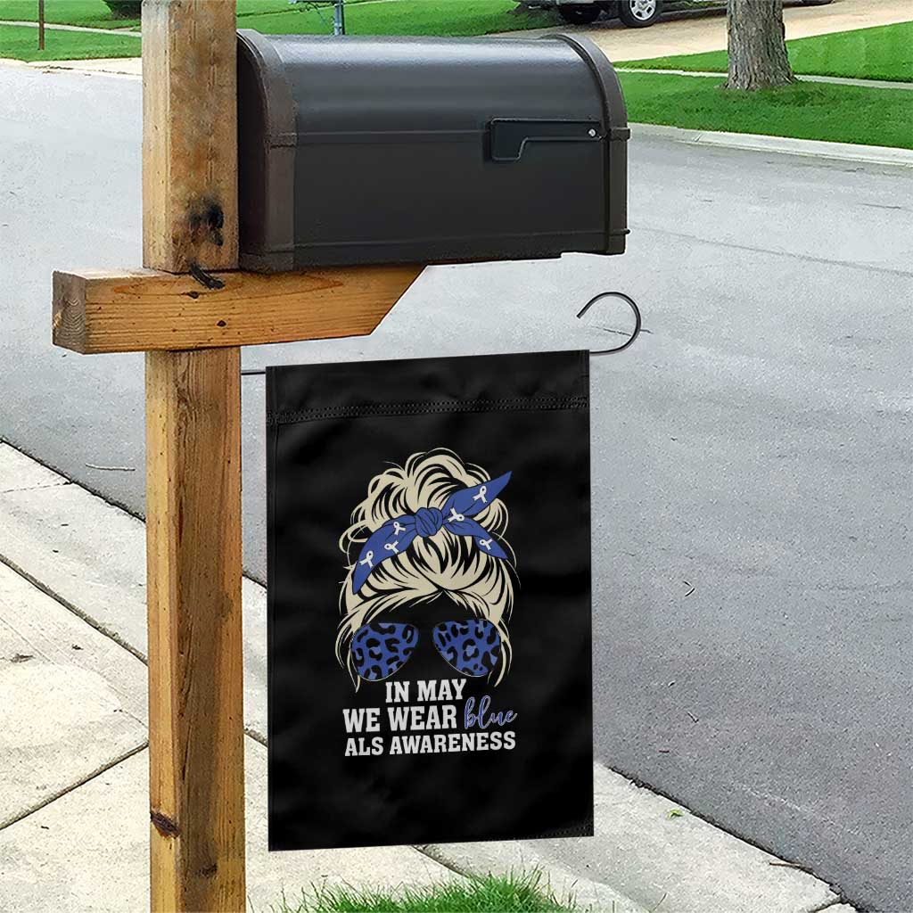 ALS Awareness We Wear Blue In May Garden Flag