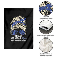 ALS Awareness We Wear Blue In May Garden Flag
