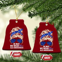 ALS Awareness We Wear Blue In May Ceramic Ornament