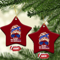 ALS Awareness We Wear Blue In May Ceramic Ornament