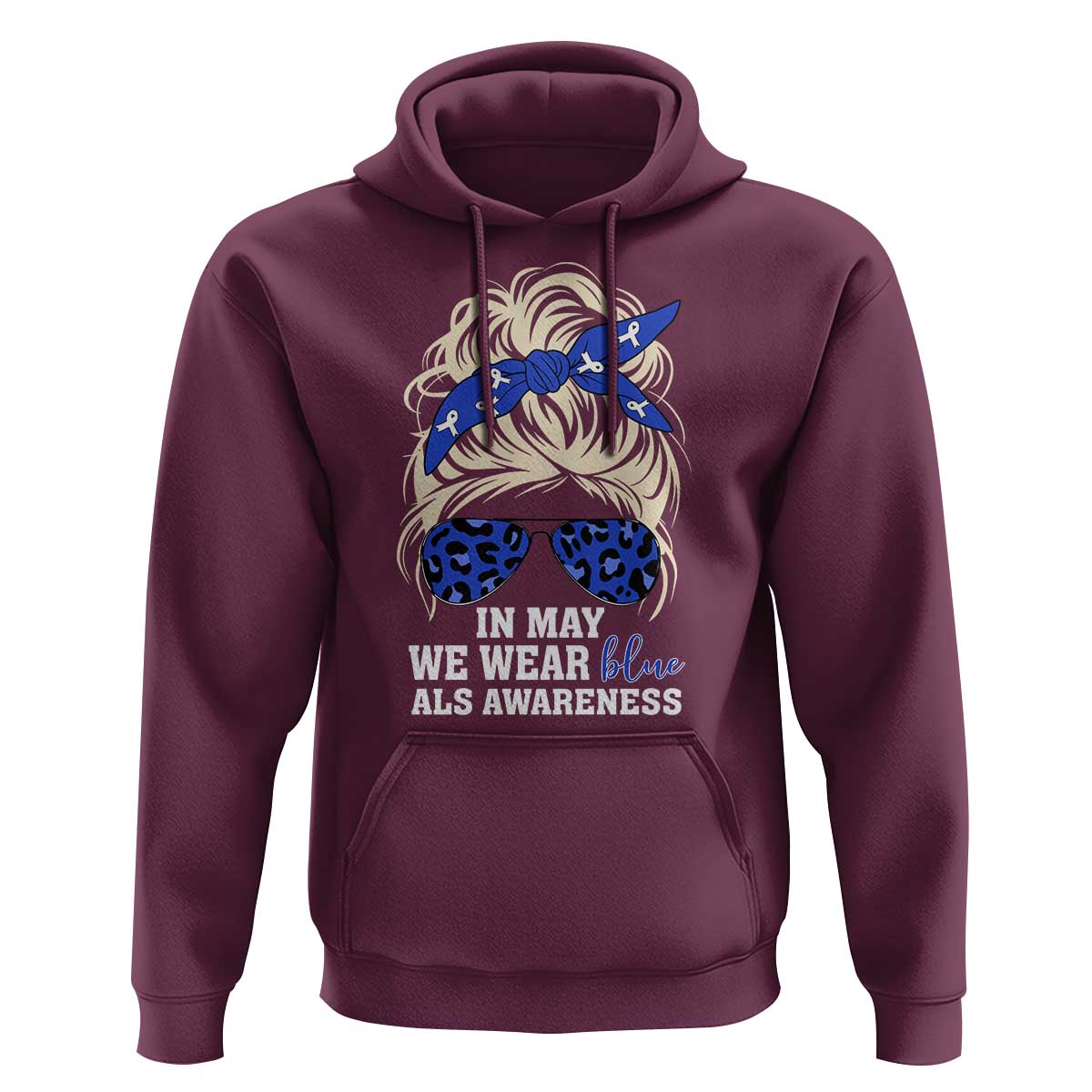 ALS Awareness We Wear Blue In May Hoodie