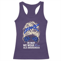 ALS Awareness We Wear Blue In May Racerback Tank Top
