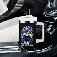 ALS Awareness We Wear Blue In May Tumbler With Handle