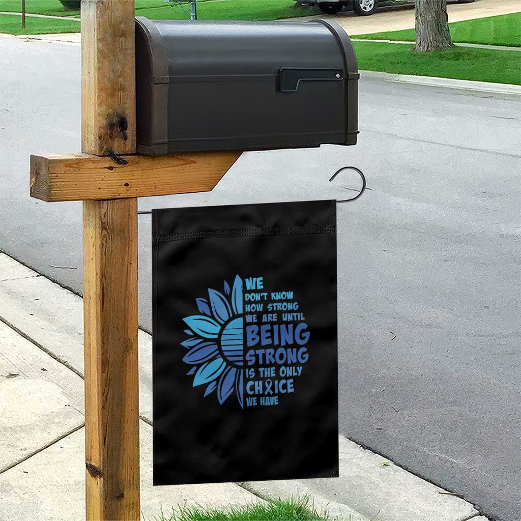 ALS Awareness Garden Flag Blue Ribbon Stronger Survivor