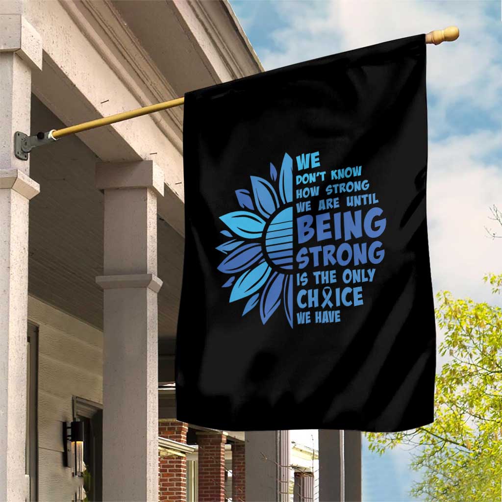 ALS Awareness Garden Flag Blue Ribbon Stronger Survivor