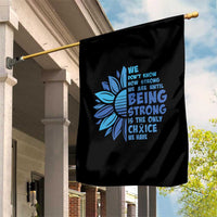 ALS Awareness Garden Flag Blue Ribbon Stronger Survivor