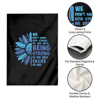 ALS Awareness Garden Flag Blue Ribbon Stronger Survivor