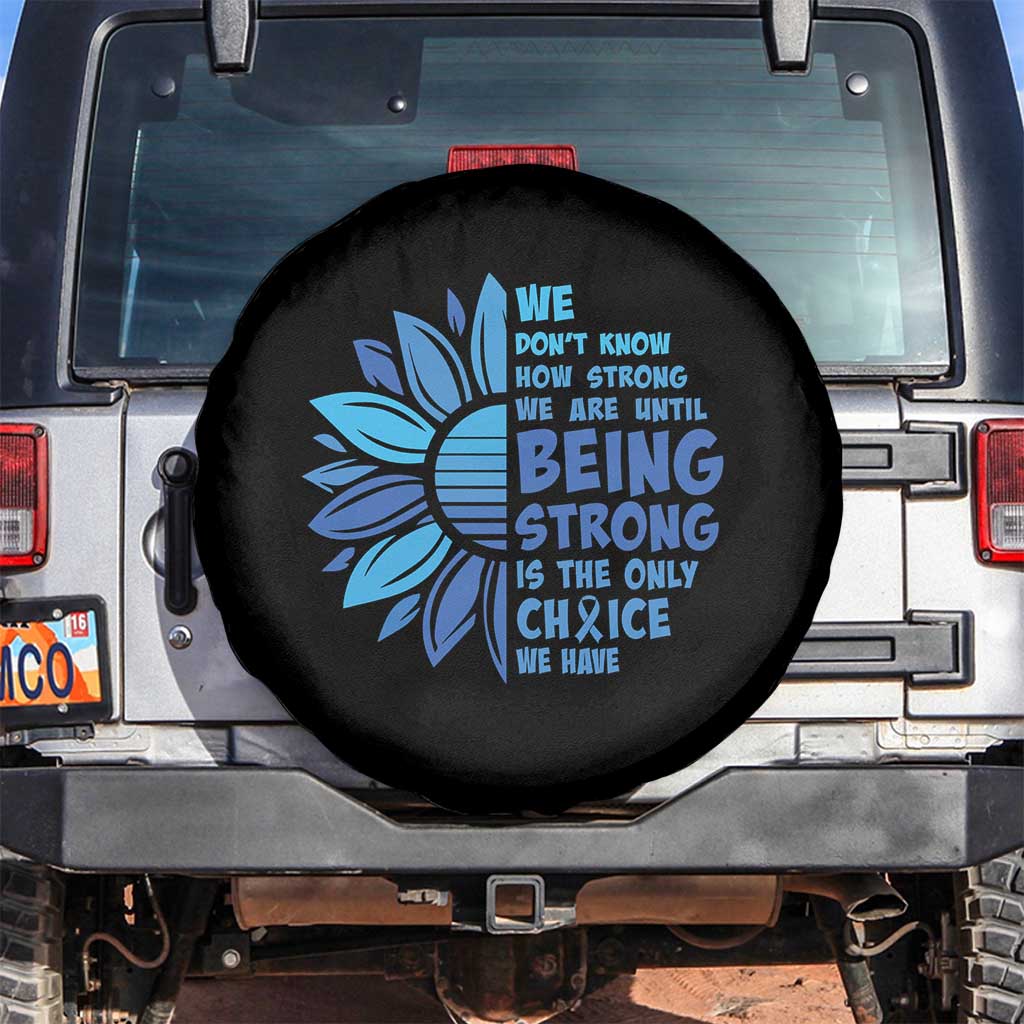 ALS Awareness Spare Tire Cover Blue Ribbon Stronger Survivor