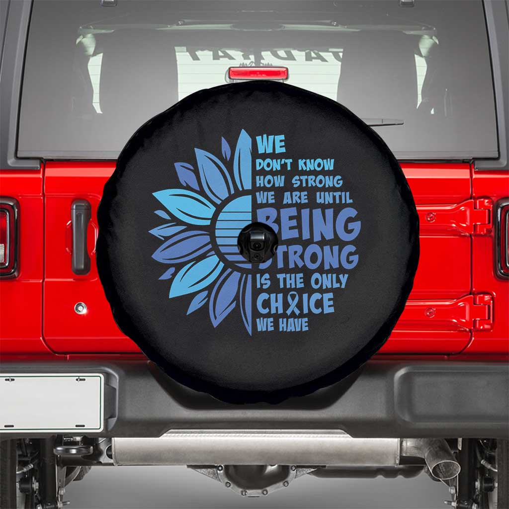 ALS Awareness Spare Tire Cover Blue Ribbon Stronger Survivor