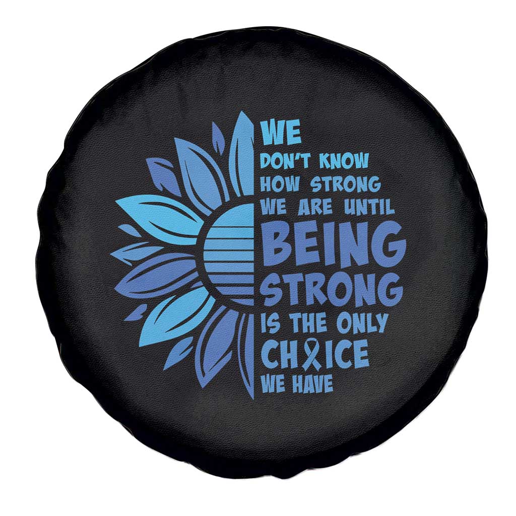 ALS Awareness Spare Tire Cover Blue Ribbon Stronger Survivor