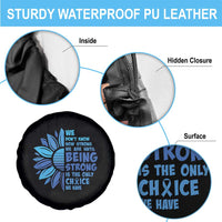 ALS Awareness Spare Tire Cover Blue Ribbon Stronger Survivor