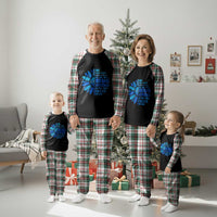 ALS Awareness Plaid Pajama Set Blue Ribbon Stronger Survivor