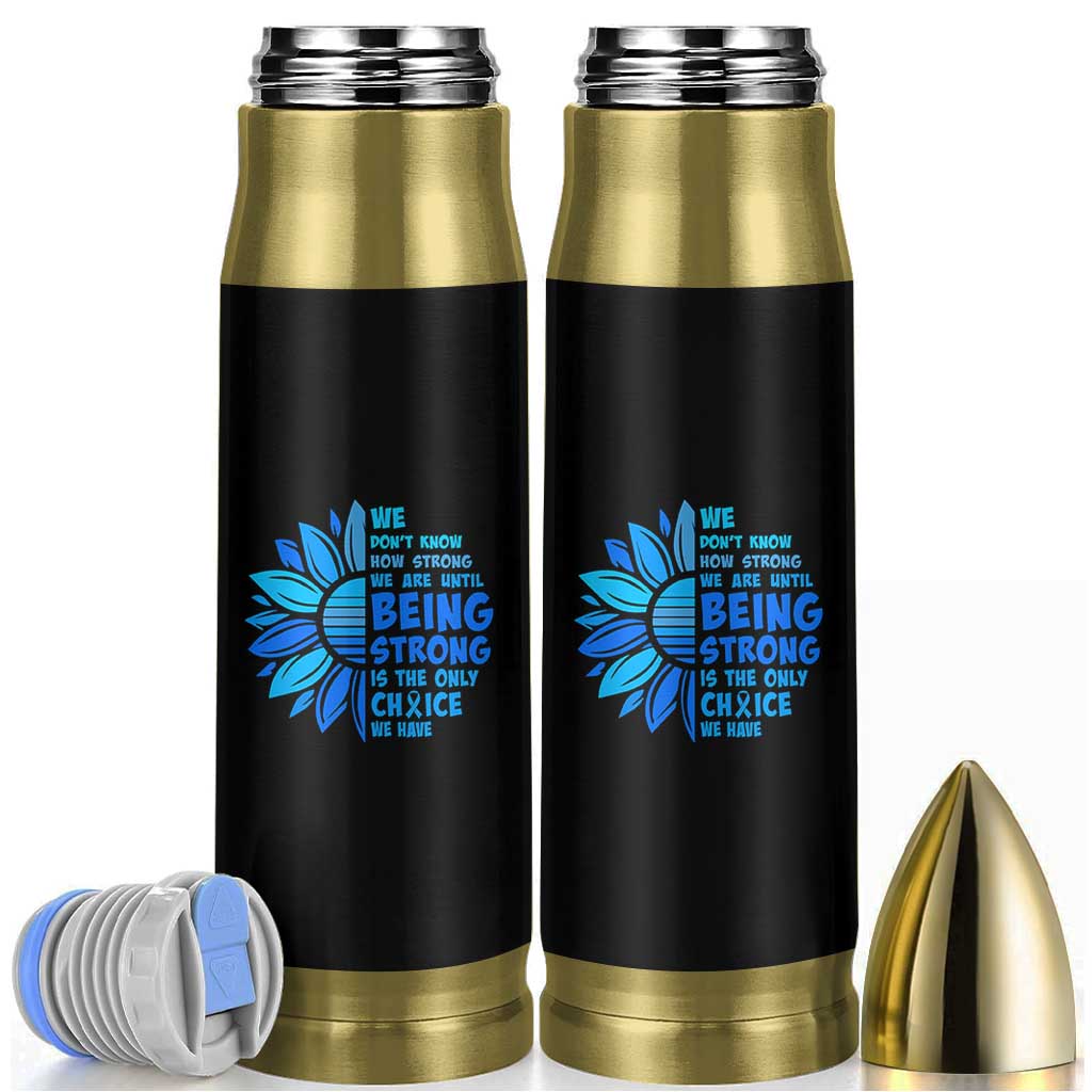 ALS Awareness Bullet Tumbler Blue Ribbon Stronger Survivor
