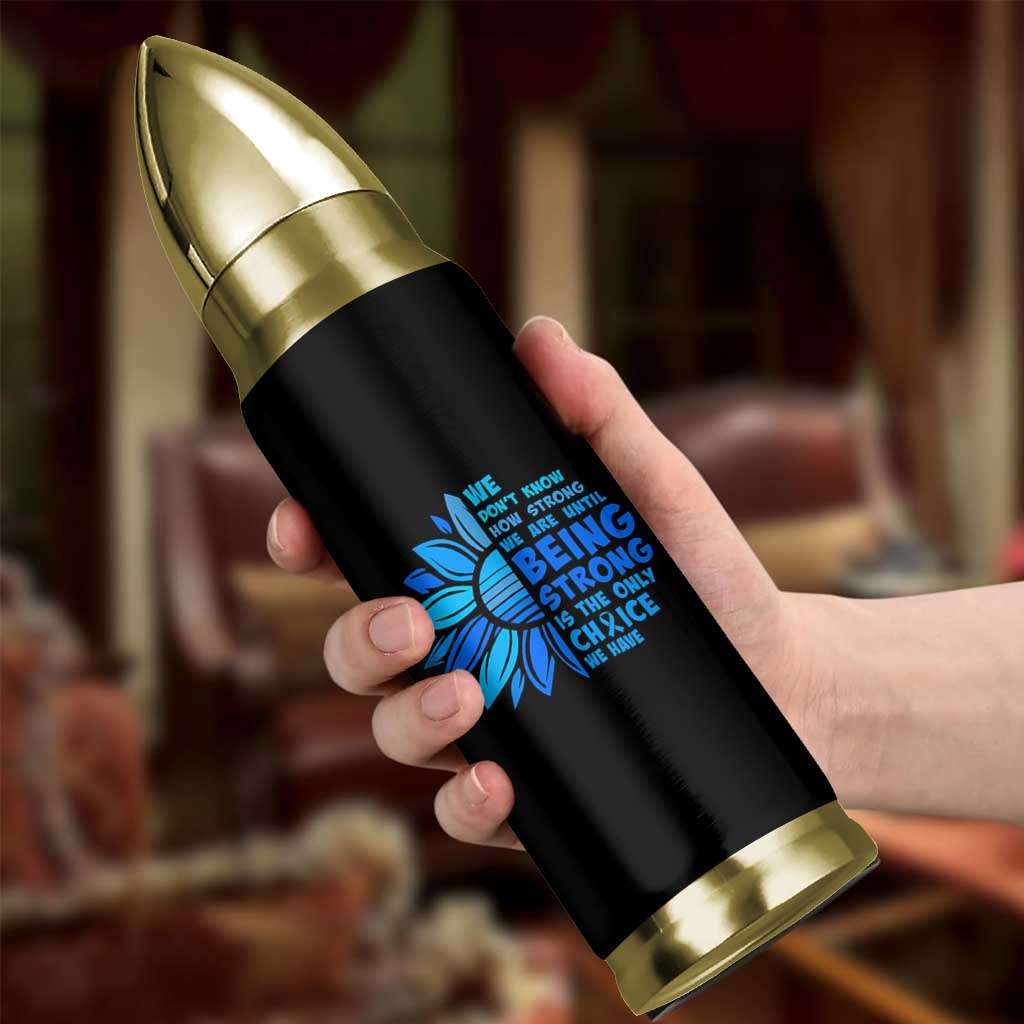 ALS Awareness Bullet Tumbler Blue Ribbon Stronger Survivor