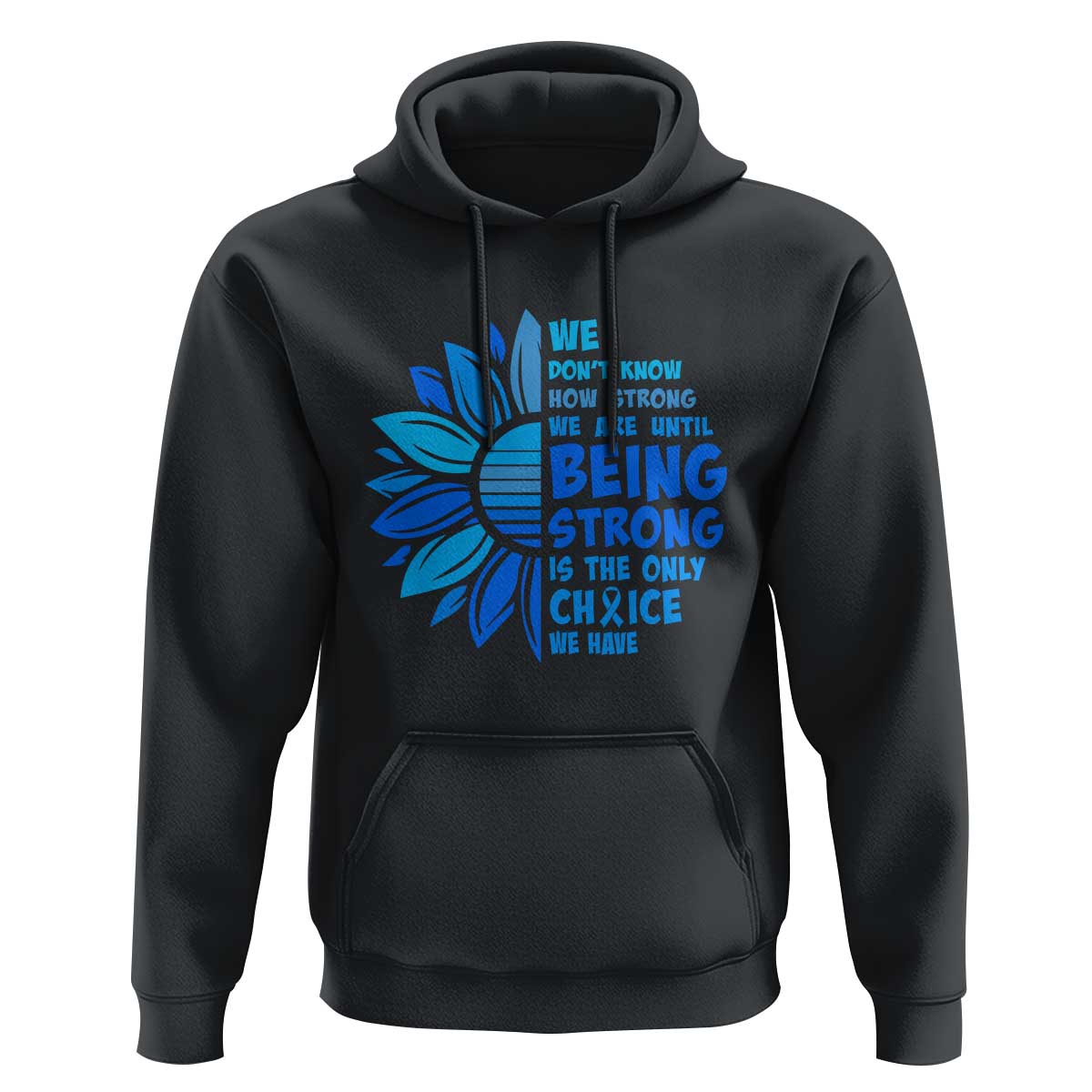 ALS Awareness Hoodie Blue Ribbon Stronger Survivor