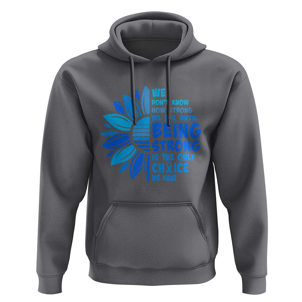 ALS Awareness Hoodie Blue Ribbon Stronger Survivor