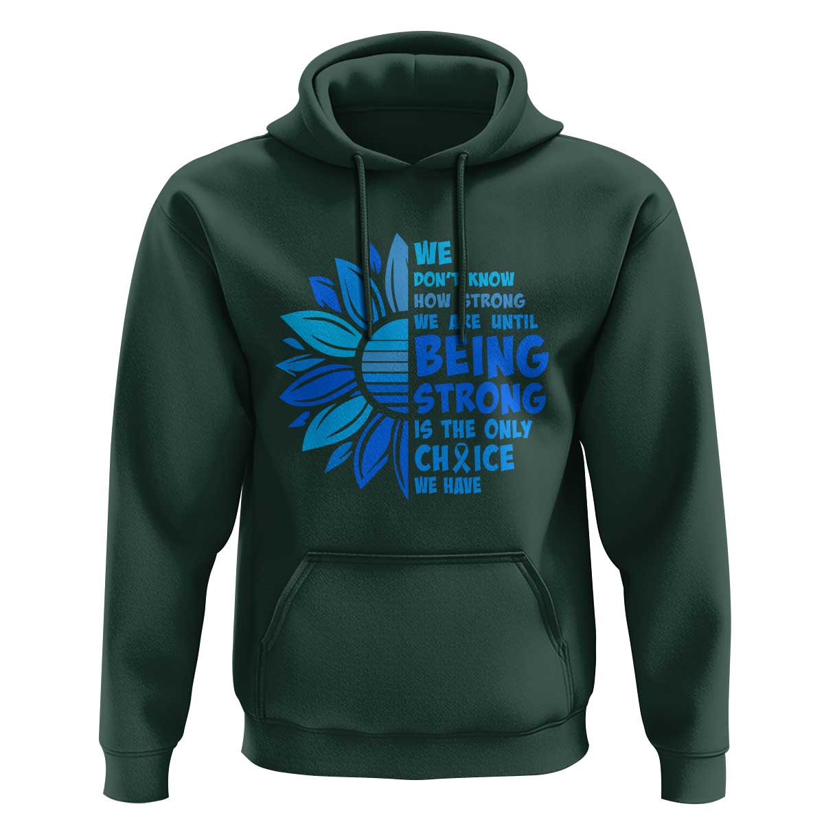 ALS Awareness Hoodie Blue Ribbon Stronger Survivor