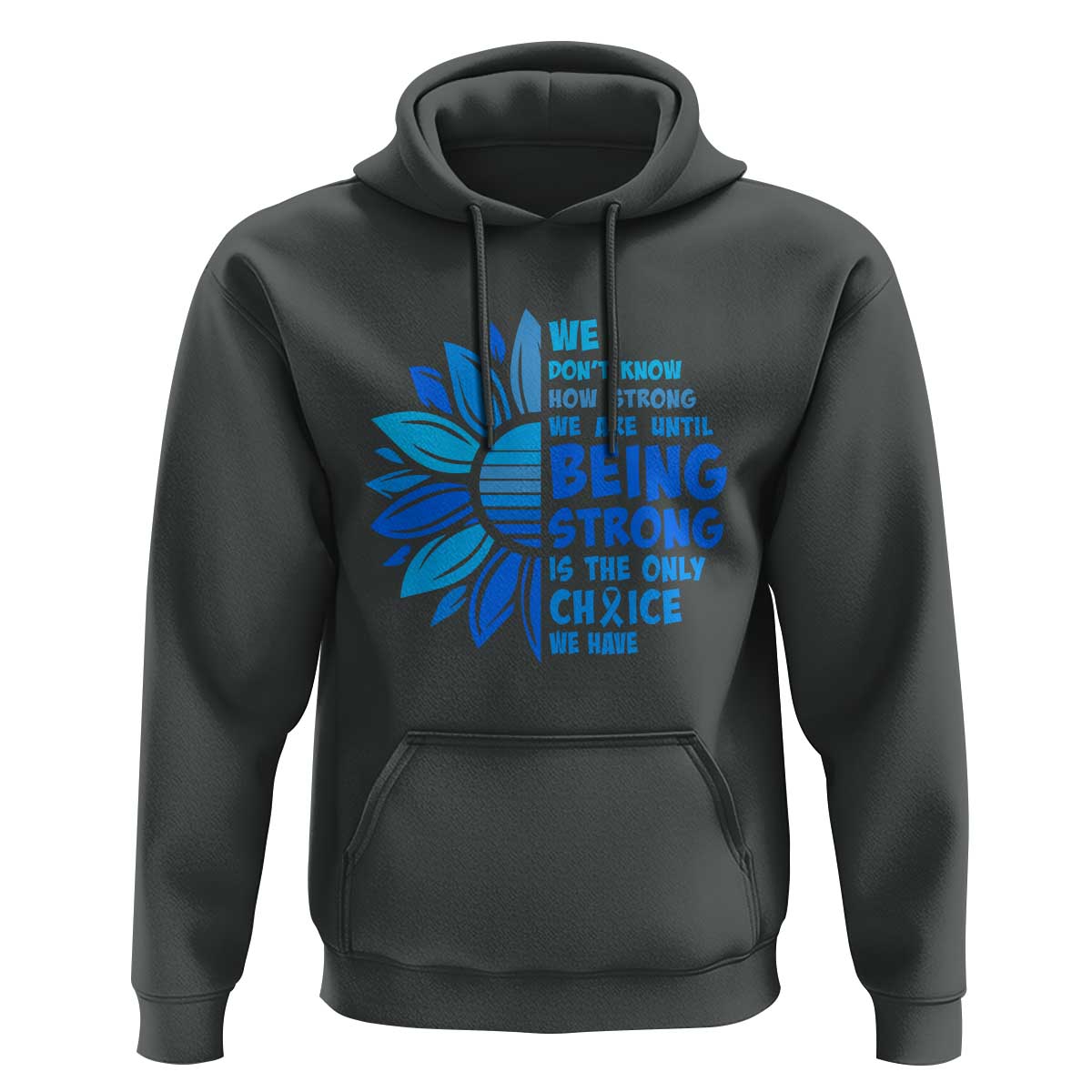 ALS Awareness Hoodie Blue Ribbon Stronger Survivor