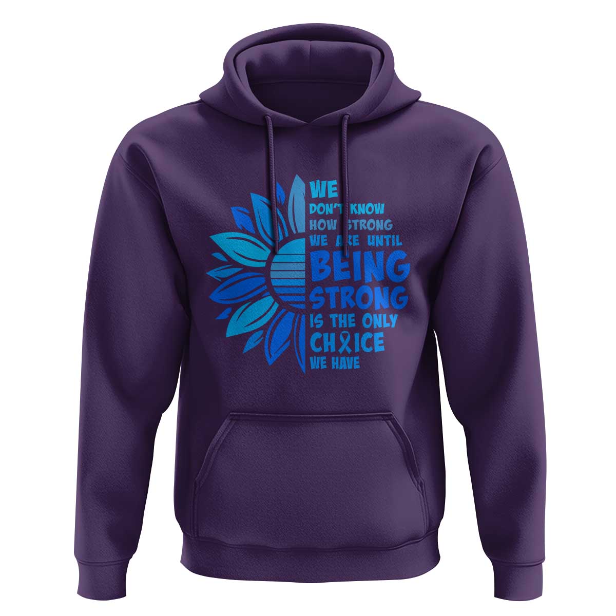ALS Awareness Hoodie Blue Ribbon Stronger Survivor