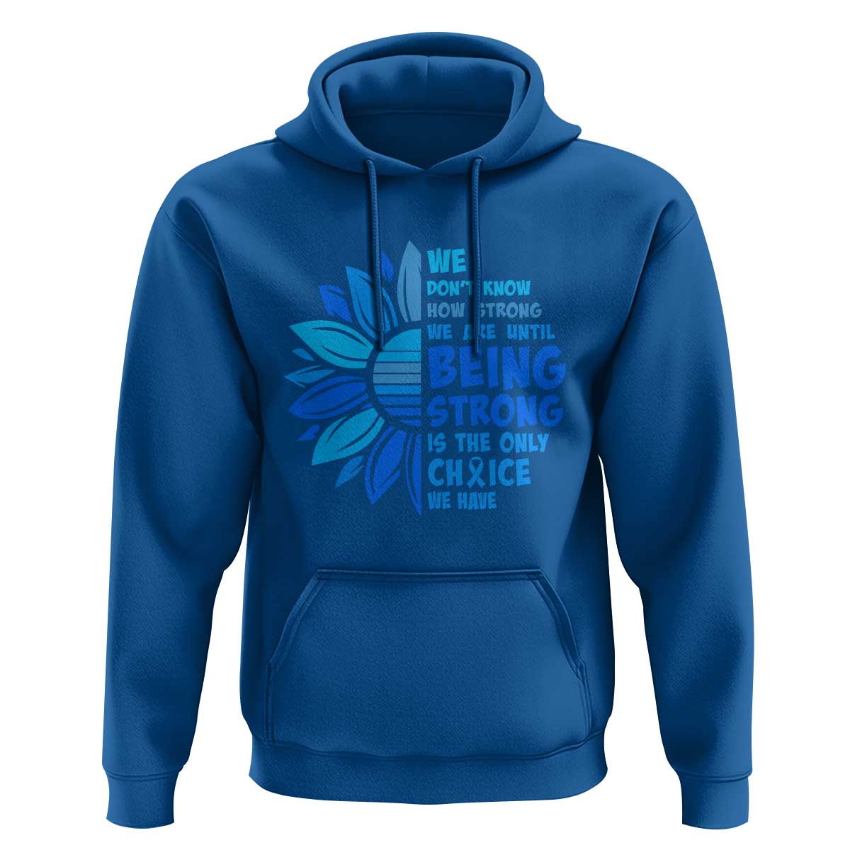 ALS Awareness Hoodie Blue Ribbon Stronger Survivor