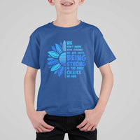 ALS Awareness T Shirt For Kid Blue Ribbon Stronger Survivor