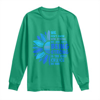 ALS Awareness Long Sleeve Shirt Blue Ribbon Stronger Survivor