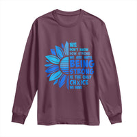 ALS Awareness Long Sleeve Shirt Blue Ribbon Stronger Survivor