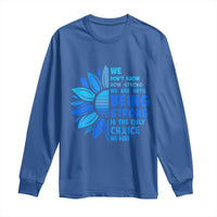 ALS Awareness Long Sleeve Shirt Blue Ribbon Stronger Survivor