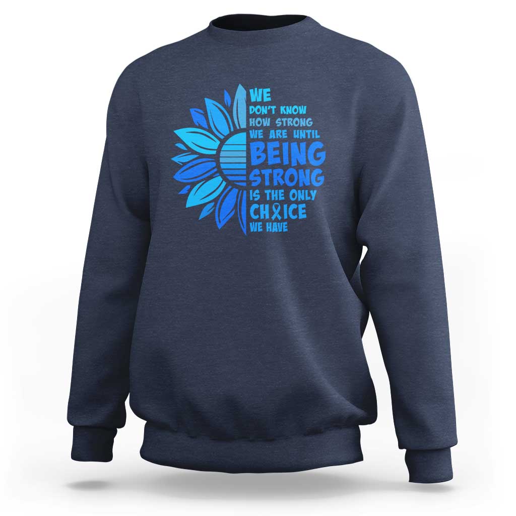 ALS Awareness Sweatshirt Blue Ribbon Stronger Survivor