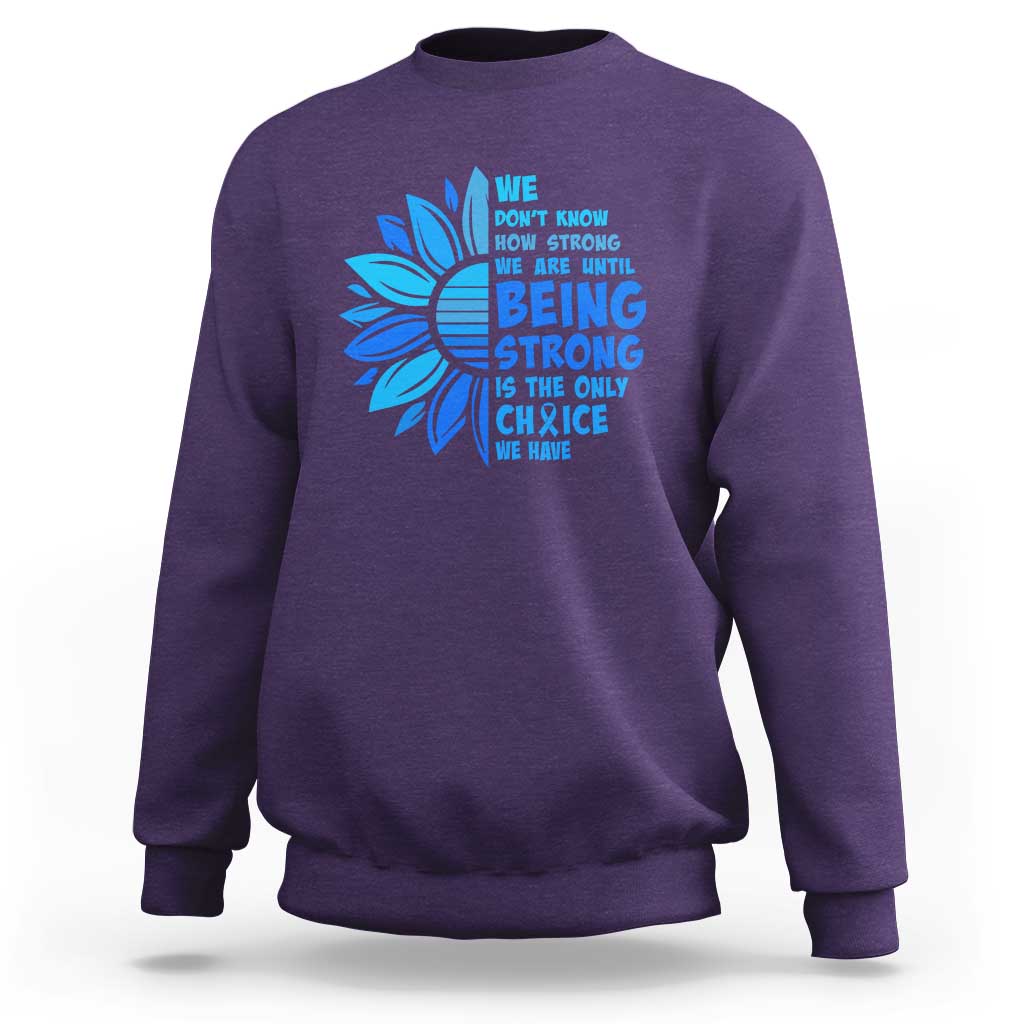 ALS Awareness Sweatshirt Blue Ribbon Stronger Survivor