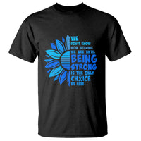ALS Awareness T Shirt Blue Ribbon Stronger Survivor