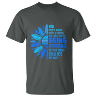 ALS Awareness T Shirt Blue Ribbon Stronger Survivor