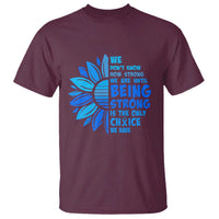 ALS Awareness T Shirt Blue Ribbon Stronger Survivor