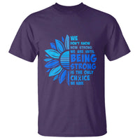 ALS Awareness T Shirt Blue Ribbon Stronger Survivor