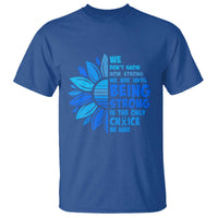 ALS Awareness T Shirt Blue Ribbon Stronger Survivor