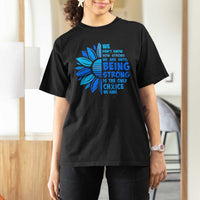 ALS Awareness T Shirt For Women Blue Ribbon Stronger Survivor